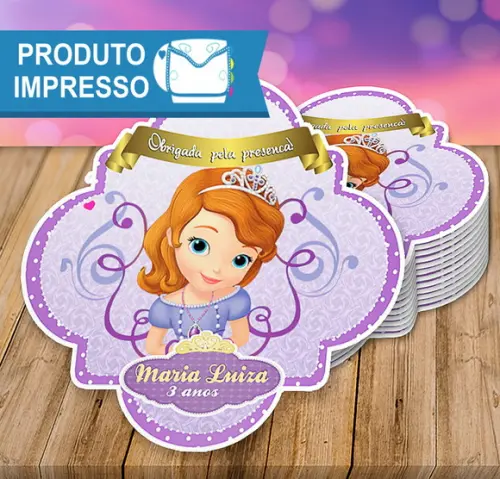 Tag para Lembrancinha Princesa Sofia