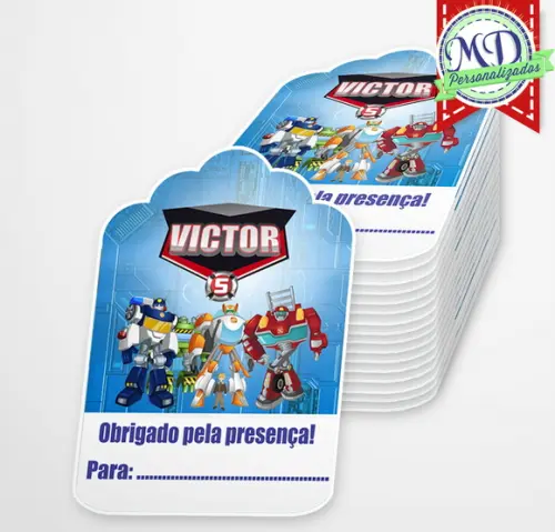 Tag para Lembrancinha Transformers