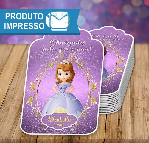 Tag para Lembrancinhas Princesa Sofia