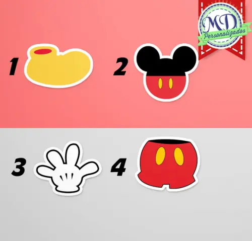 Topper com palito Mickey