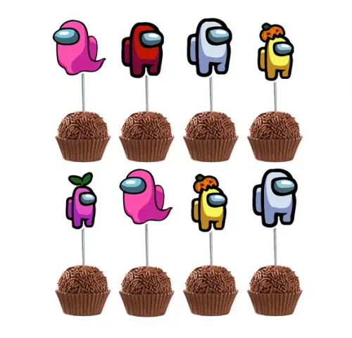 Topper Doces C/palito Among Us