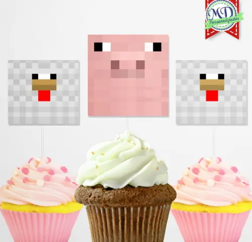 Topper Docinhos Minecraft