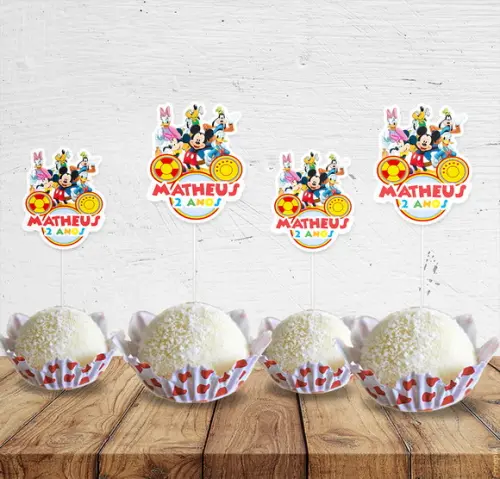 Topper para Doces Turma do Mickey