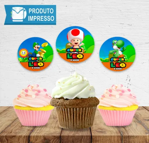 Topper para Doces Super Mario