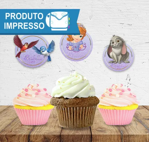 Topper para Docinho Princesa Sofia