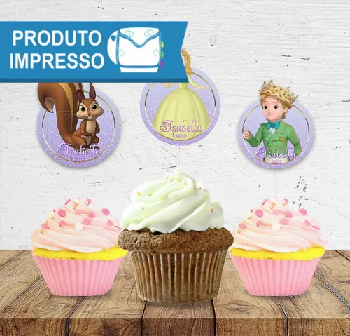 Topper para Docinho Princesa Sofia
