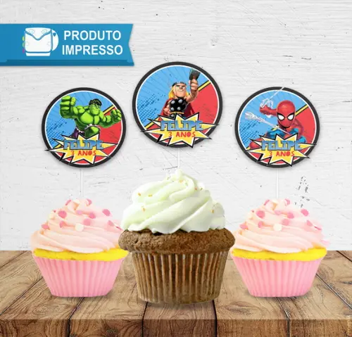 Topper para Docinho Vingadores Cute