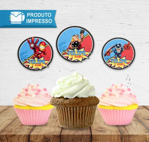 Topper para Docinho Vingadores Cute