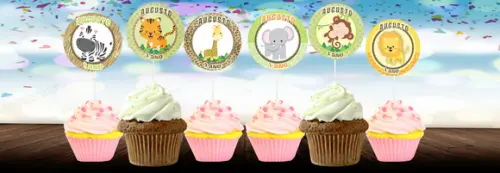 Toppers para Docinho Safari