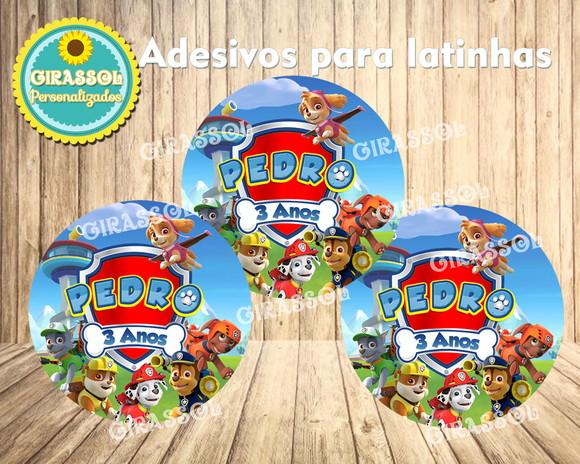 Adesivo para Latinha da Patrulha Canina