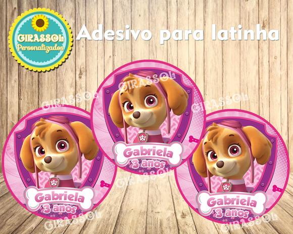 Adesivo para Latinha da Patrulha Canina - Skye