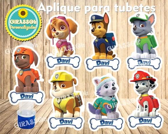 Aplique para Tubete -patrulha Canina