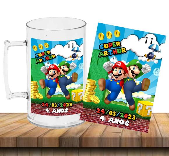 Caneca Acríica Super Mario