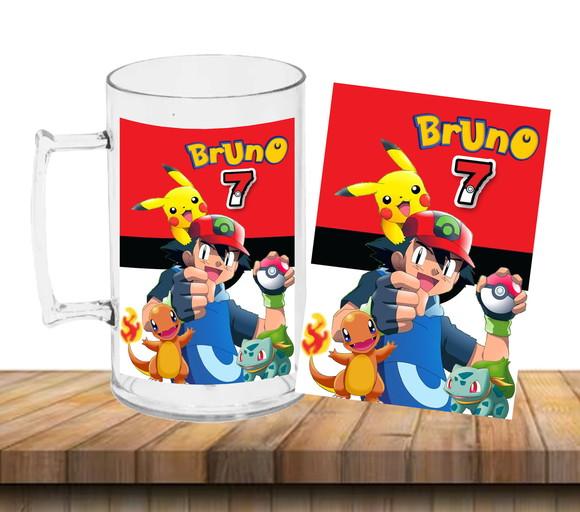 Caneca Acrílica Pokémon