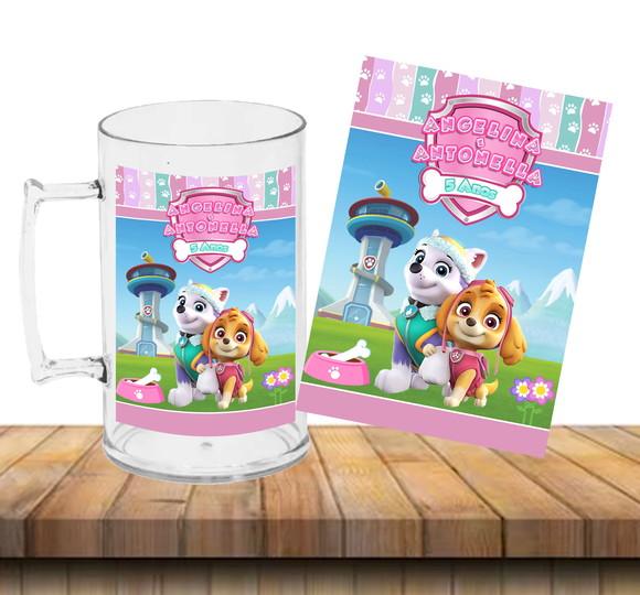 Caneca Acrílica Skye e Everest Patrulha Canina