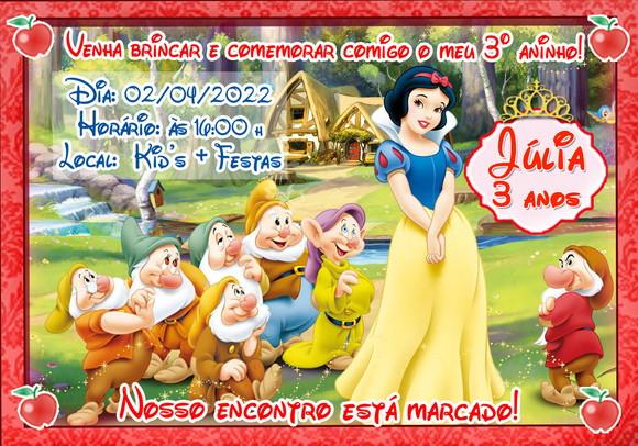 Convite Branca de Neve