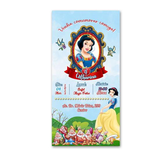 Convite Digital Branca de Neve