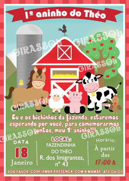Convite Digital Fazendinha