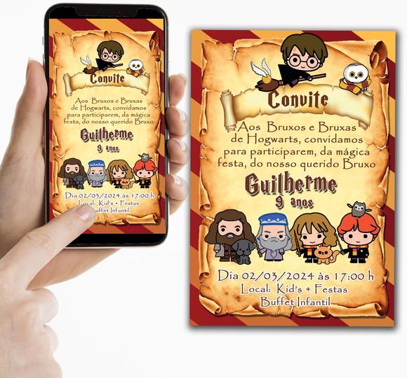 Convite Digital Harry Potter