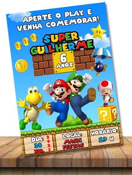 Convite Digital Super Mario