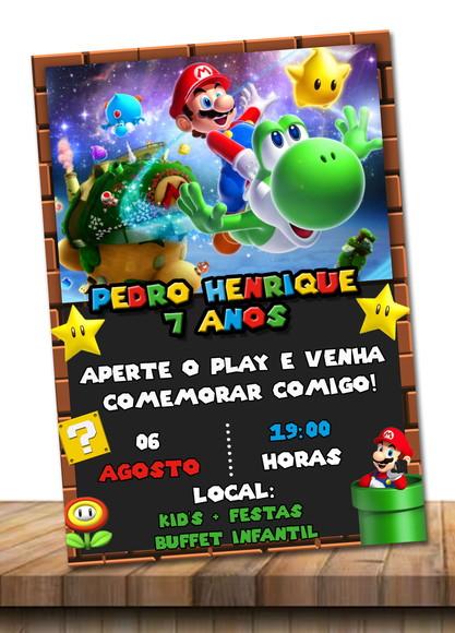 Convite Digital Super Mario
