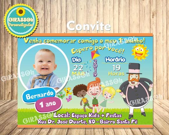 Convite Mundo Bita 10x7cm