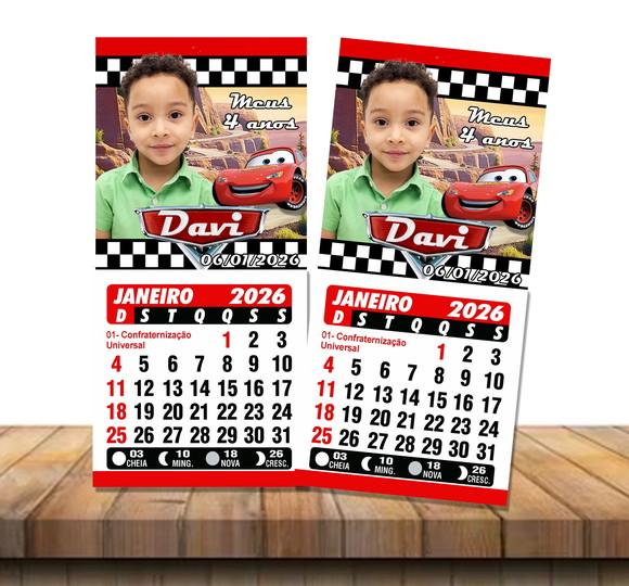 Foto Imã com Mini Calendário Carros