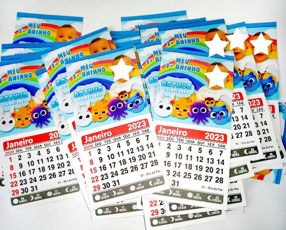 Foto Imã com Mini Calendário Bolofofos