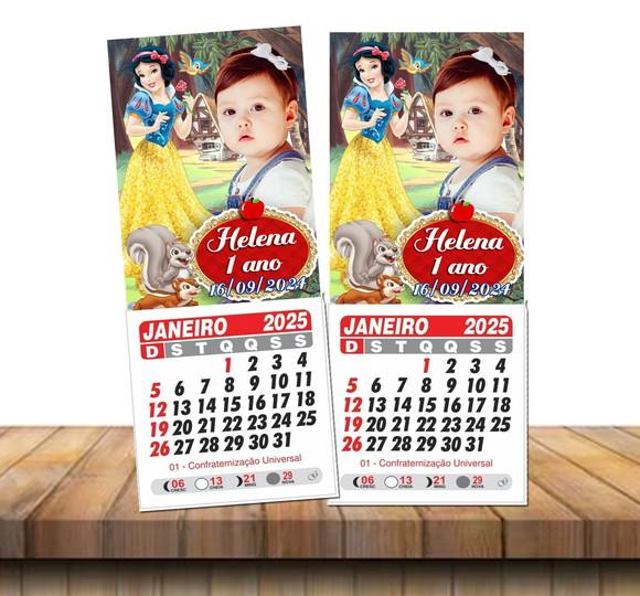 Imã de Geladeira 7x5 cm Branca de Neve - com Calendário