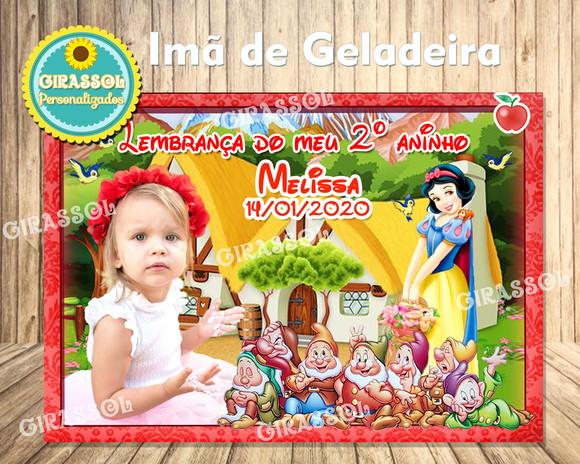 Imã de Geladeira Branca de Neve 10x7 cm