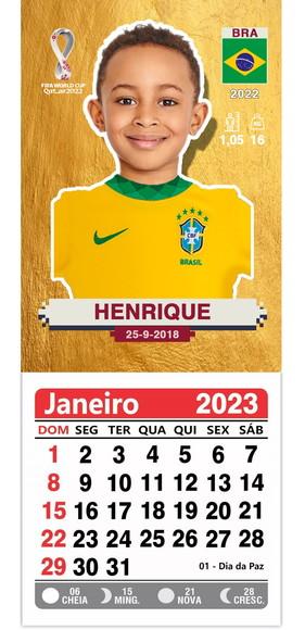 Imã de Geladeira Copa 2022 com Calendário