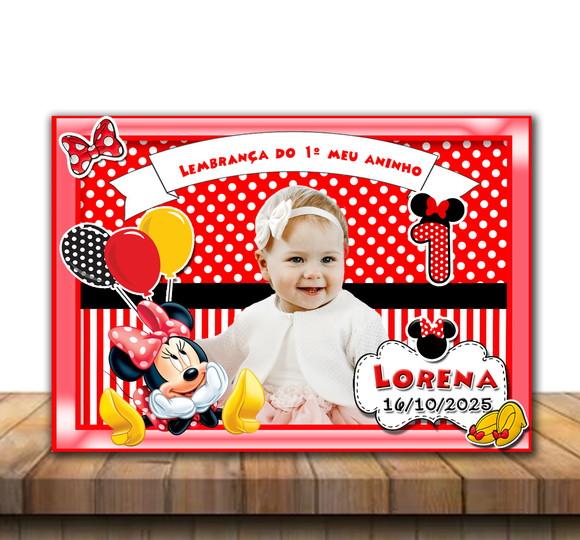 Imã de Geladeira Minnie Vermelha 10x7 cm