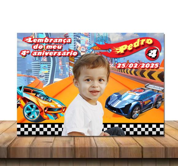 Lembrança Imã de Geladeira Hot Wheels 10 x 7 cm