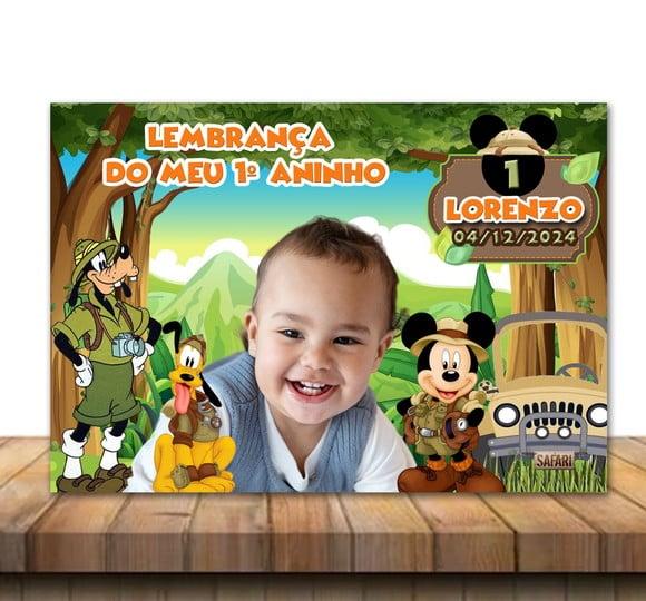 Lembrancinha Imã de Geladeira Mickey Safari 10x7 cm