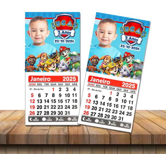 Mini Calendário Patrulha Canina