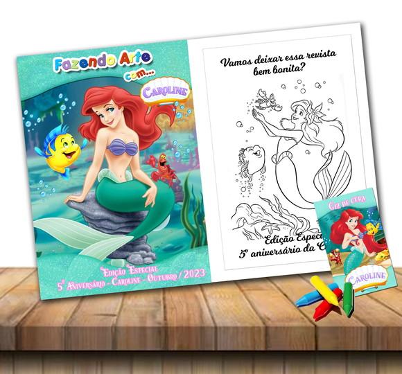 Revista para Colorir Pequena Sereia 15 x 20cm