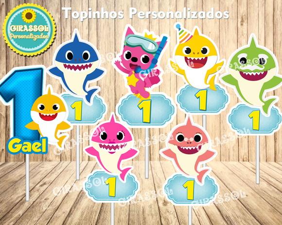 Topinho para doces Baby Shark