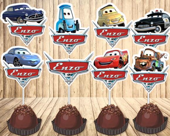 Topinho para doces Carros