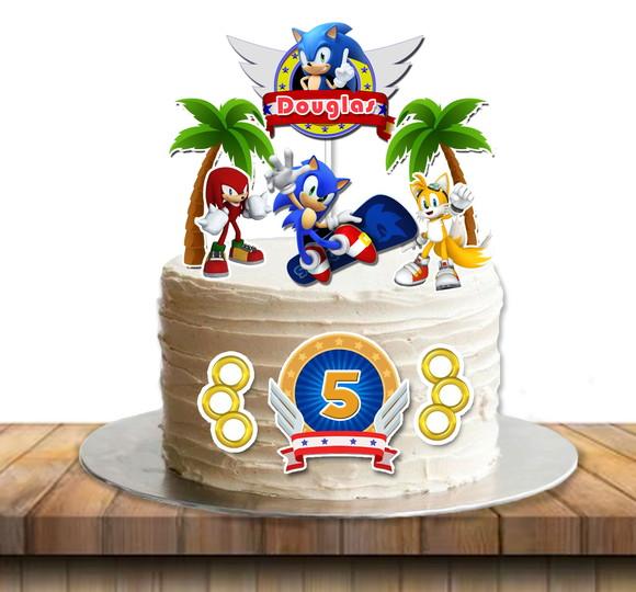 Topo de Bolo Sonic