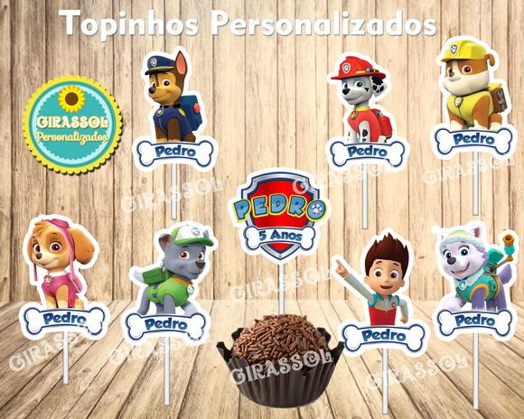 Topper para doces Patrulha Canina