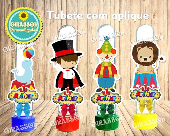 Tubete com Aplique 3d - Circo
