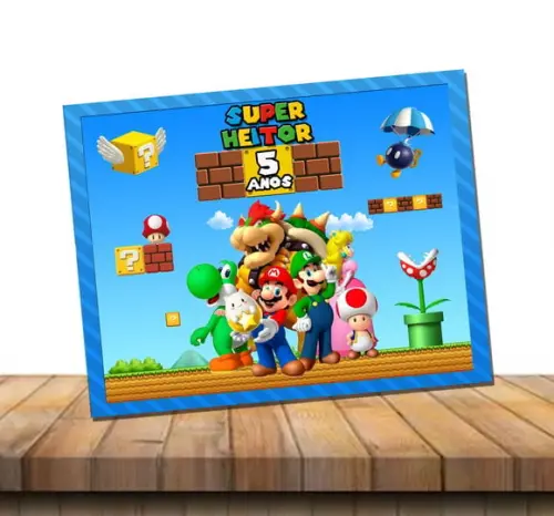 Adesivo para Sacolinha Super Mario 18x14 cm