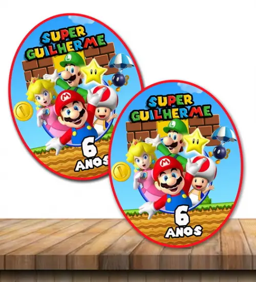 Adesivo para Tubete Mario Bros