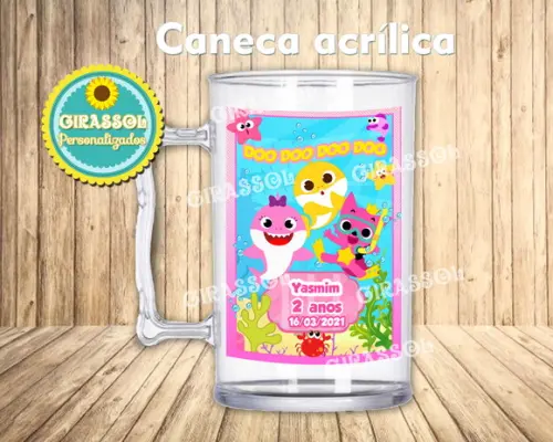 Caneca Acrílica Baby Shark