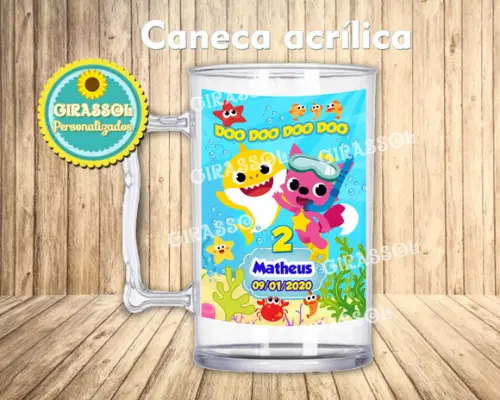 Caneca Acrílica Baby Shark