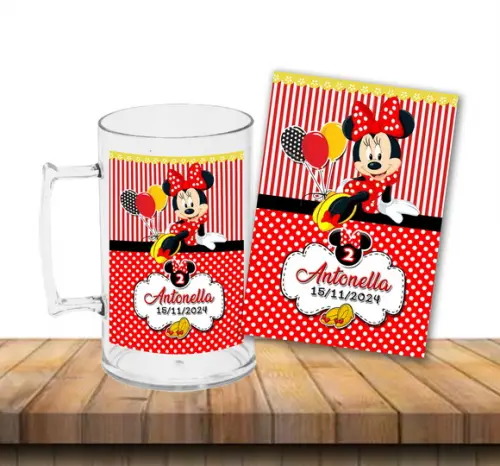Caneca Acrílica Minnie Vermelha