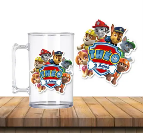Caneca Acrílica Patrulha Canina