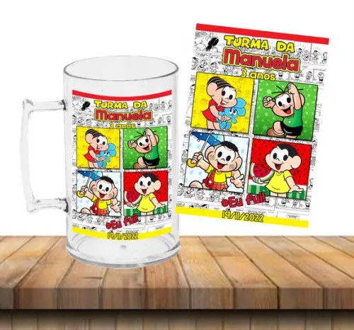 Caneca Acrílica Turma da Mônica