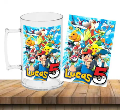 Caneca Acrilica Pokemon