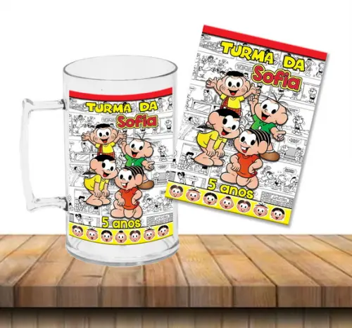 Caneca Acrílica Turma da Mônica